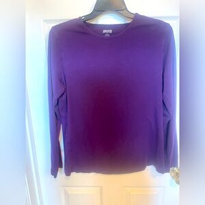Duluth Trading Co. Rich Purple Crew Neck